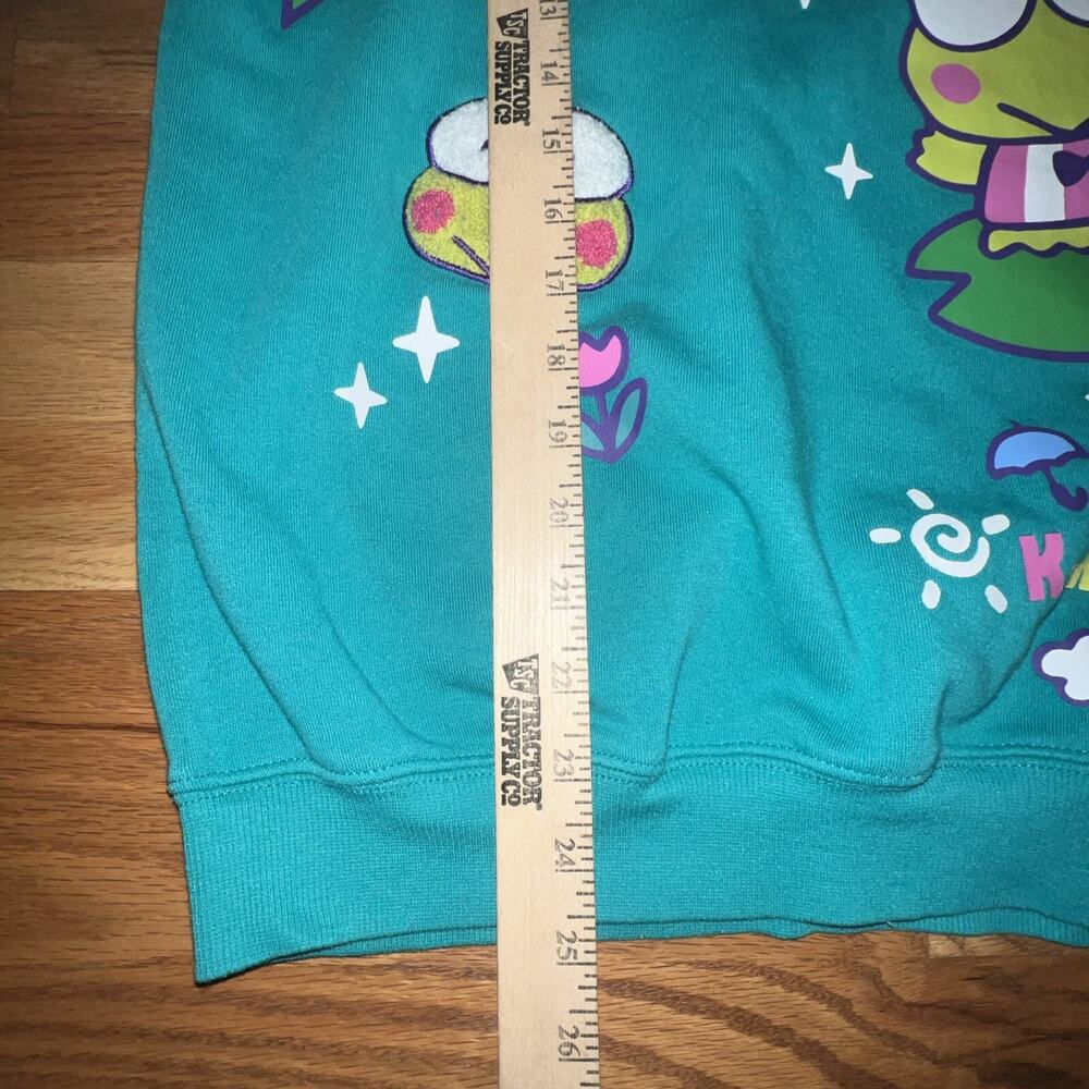 Sanrio Keroppi Graphic Hoodie Sweatshirt Fleece Sherpa Lined Hoodie Size XS - Picture 7 of 11